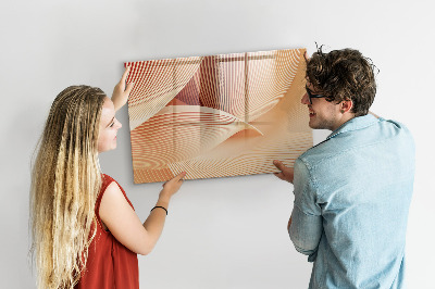 Beschreibbare magnettafel küche Wellen-Abstraktionsmuster
