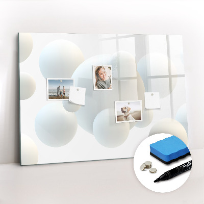 Beschreibbare magnettafel küche Abstraktionsbälle
