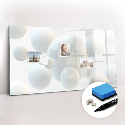 Beschreibbare magnettafel küche Abstraktionsbälle