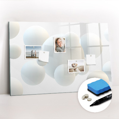 Beschreibbare magnettafel küche Abstraktionsbälle