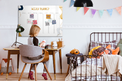 Beschreibbare magnettafel Wochenplaner