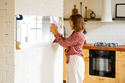Beschreibbare magnettafel Wochenplaner