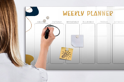 Beschreibbare magnettafel Wochenplaner