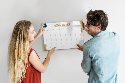 Magnetische Schreibtafel Wochenplaner