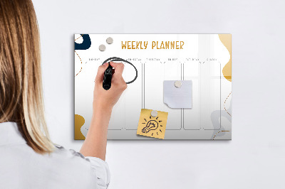 Beschreibbare magnettafel Wochenplaner