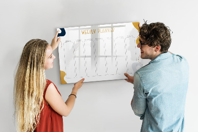 Beschreibbare magnettafel Wochenplaner