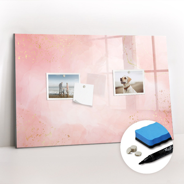 Beschreibbare magnettafel küche Rosa Marmor
