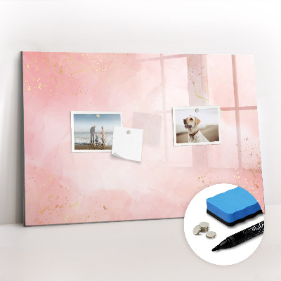 Beschreibbare magnettafel küche Rosa Marmor