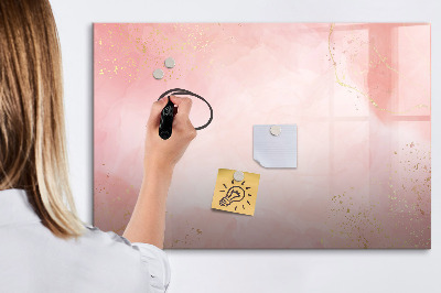 Beschreibbare magnettafel küche Rosa Marmor