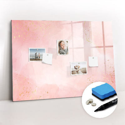 Beschreibbare magnettafel küche Rosa Marmor