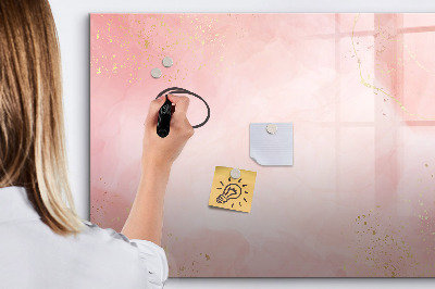 Beschreibbare magnettafel küche Rosa Marmor