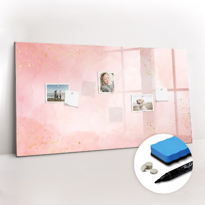 Beschreibbare magnettafel küche Rosa Marmor