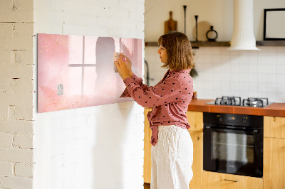 Beschreibbare magnettafel küche Rosa Marmor