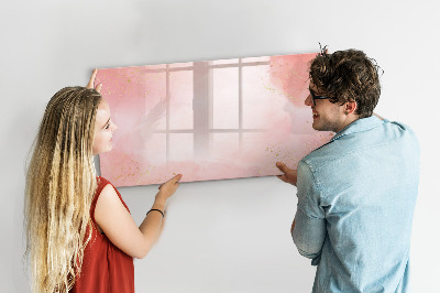 Beschreibbare magnettafel küche Rosa Marmor