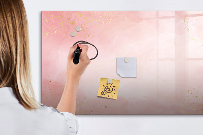 Beschreibbare magnettafel küche Rosa Marmor