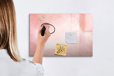 Beschreibbare magnettafel küche Rosa Marmor