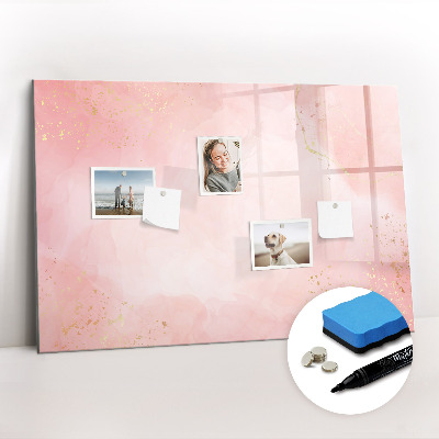 Beschreibbare magnettafel küche Rosa Marmor