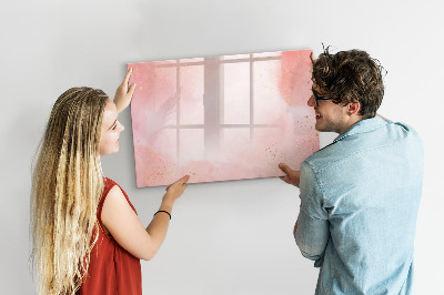 Beschreibbare magnettafel küche Rosa Marmor