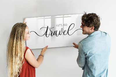Beschreibbare magnettafel Reiseinschrift