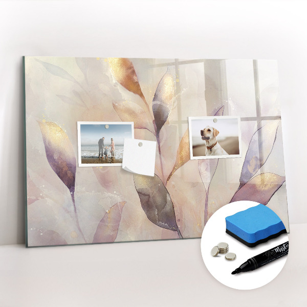 Beschreibbare magnettafel Aquarellpflanzen