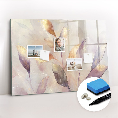 Beschreibbare magnettafel Aquarellpflanzen