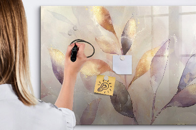 Beschreibbare magnettafel Aquarellpflanzen