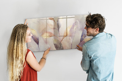 Beschreibbare magnettafel Aquarellpflanzen