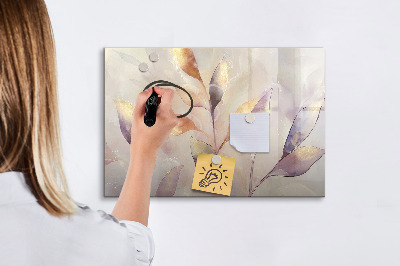 Beschreibbare magnettafel Aquarellpflanzen