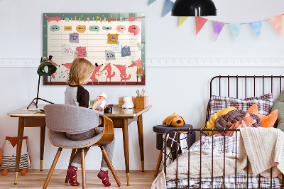 Magnetisches Zeichenbrett Wochenplaner für Kinder