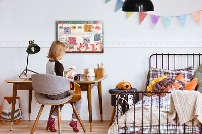 Beschreibbare magnettafel Wochenplaner für Kinder
