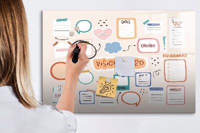 Beschreibbare magnettafel küche Buntes Visionboard