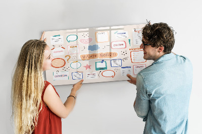 Beschreibbare magnettafel küche Buntes Visionboard