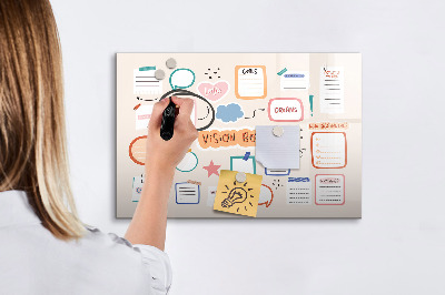 Beschreibbare magnettafel küche Buntes Visionboard