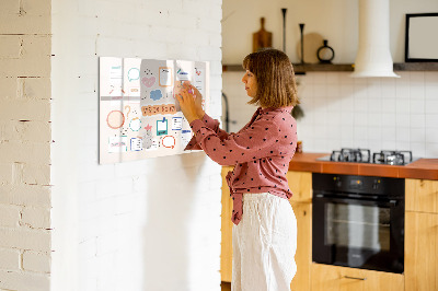 Beschreibbare magnettafel küche Buntes Visionboard