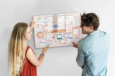 Beschreibbare magnettafel küche Buntes Visionboard