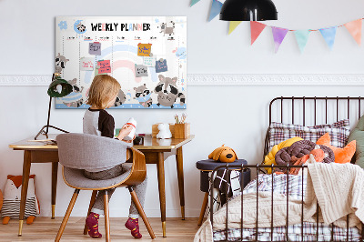 Magnettafel mit Marker Wochenplaner für Kinder