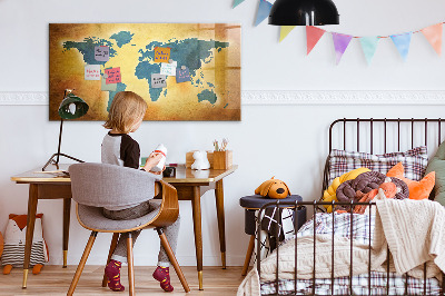 Beschreibbare magnettafel küche Alte Weltkarte