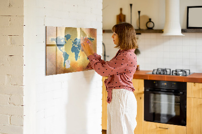 Beschreibbare magnettafel küche Alte Weltkarte