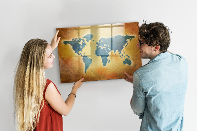 Beschreibbare magnettafel küche Alte Weltkarte
