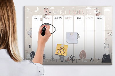 Beschreibbare magnettafel küche Tierplaner