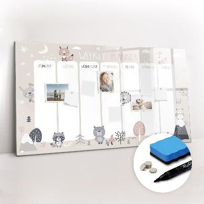 Beschreibbare magnettafel küche Tierplaner