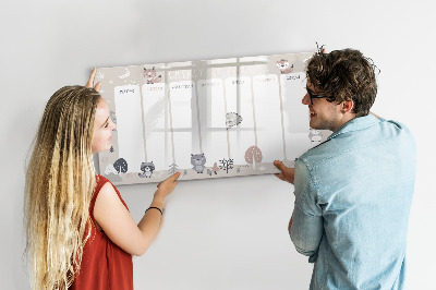 Beschreibbare magnettafel küche Tierplaner