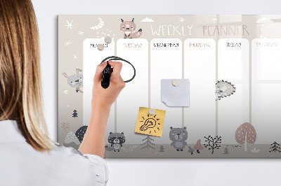 Beschreibbare magnettafel küche Tierplaner