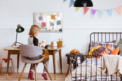 Magnetische Schreibtafel Tierplaner