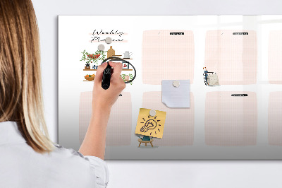 Beschreibbare magnettafel küche Wochenplaner