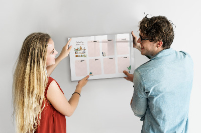 Beschreibbare magnettafel küche Wochenplaner