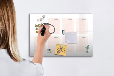Beschreibbare magnettafel küche Wochenplaner