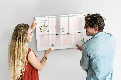 Beschreibbare magnettafel küche Wochenplaner