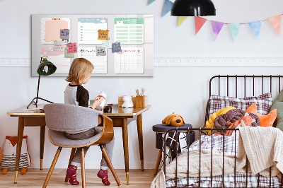 Magnettafel mit Marker Bunte Notizen