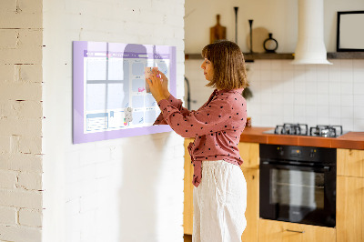 Beschreibbare magnettafel Rosa Jahresplaner